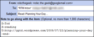 Google Reader Email Content