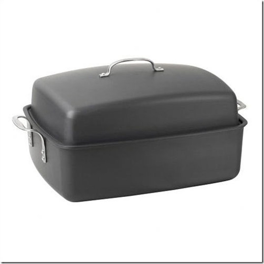 Covered Nonstick Roaster with Flat Rack and Cover