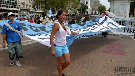 Running into public demonstrations is quite common in Buenos Aires, Argentina