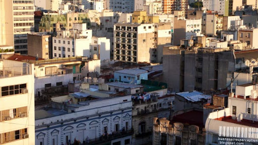 San Telmo Cityscape View over the White City Buenos_Aires, Argentina