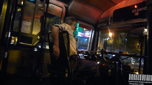 Riding Home in a Colectivo with an Eerie Relaxed Bus Driver through the Streets of Buenos Aires, Argentina