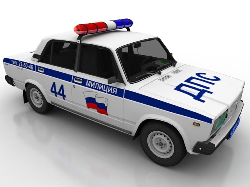3D model of russian police car