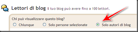 come rendere visibile blogger solo autori blog