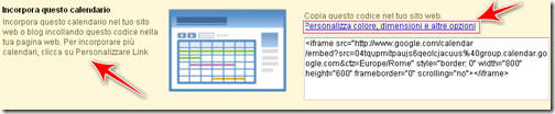 come inserire gadget calendario eventi blog blogger