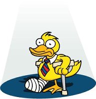 Cartoon 'lame duck'