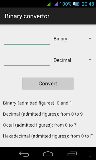 Binary convertor