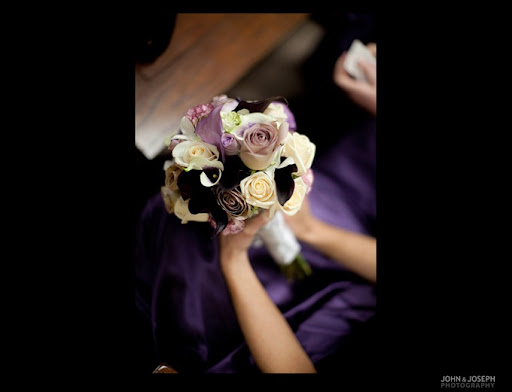 Loved their color palette of eggplant plum and silver gorgeous bridesmaids
