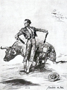 Joselito el gallo Banderilleando (Martinez de Leon) 001