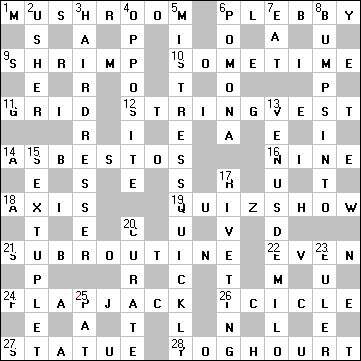 Pangram in crossword grid - Financial Times 12797 (Monk)