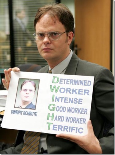 THE OFFICE -- NBC Series -- "Performance Review" -- Pictured: Rainn Wilson as Dwight Schrute -- NBC Universal Photo: Justin Lubin
FOR EDITORIAL USE ONLY -- DO NOT RE-SELL/DO NOT ARCHIVE
