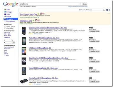 confrontare prodotti google shopping
