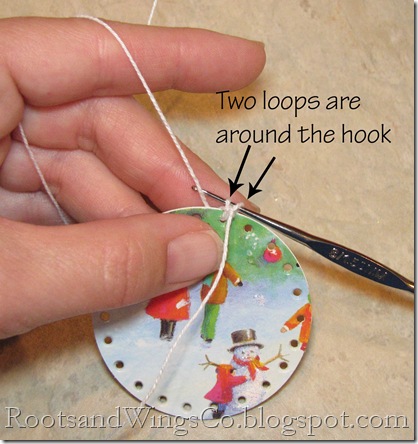 10 pull string through both loops