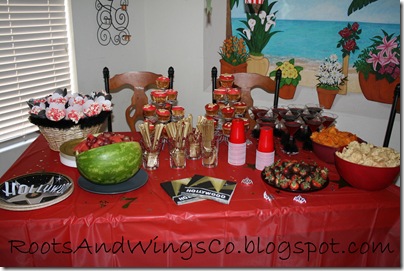 movie star party food table