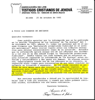 DECLARACION DE FIDELIDAD-COMITE JUDICIAL-1985a