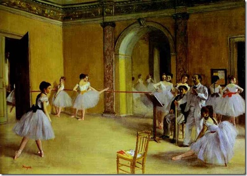 Edgar Degas - Ballet Rehearsal on the Set 