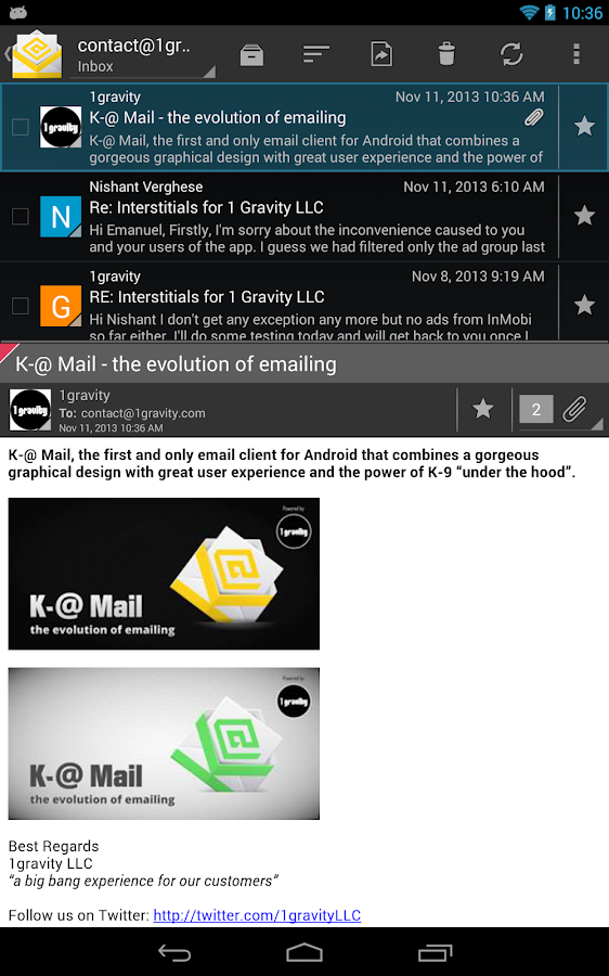 K-@ Mail Pro - email evolved - screenshot