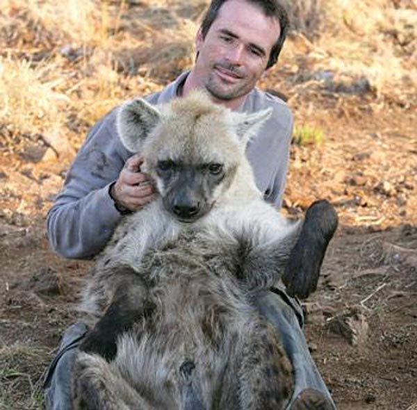 Ranger with a hyena