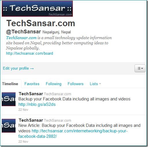 New Twitter Interface does not show up which apps you twitted from in the first preview of your twitter profile