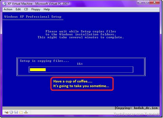 20 setup is copying files
