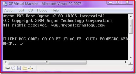 12Argon PXE Boot Agent BIOS Integrated