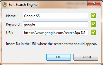 Google SSL in Chrome einstellen