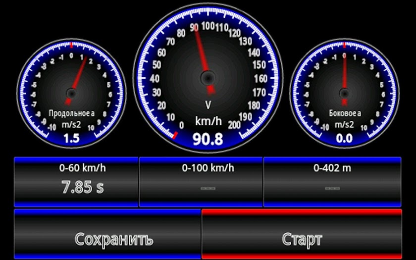 Car Performance Meter Screen 1