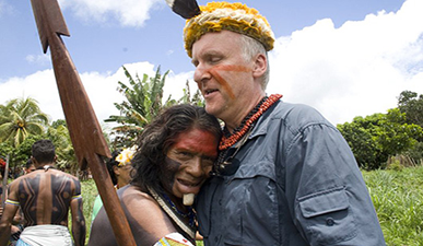 James Cameron was received warmly by Volta Grande indigenous communities. Photo: Amazon Watch