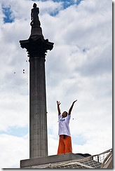 Julia on the Trafalgar Square plinth