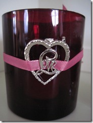 Love pin candle