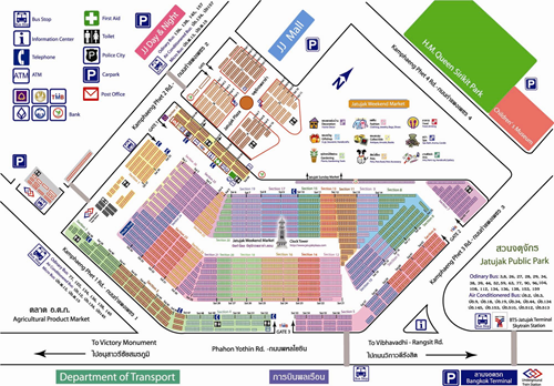 خريطة سوق الاحد بانكوك 