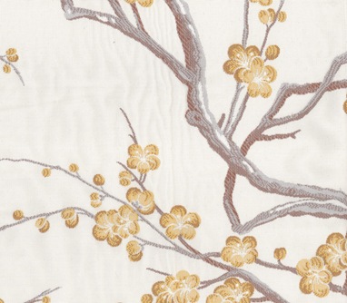 robert allen - yellow and grey cherry blossoms