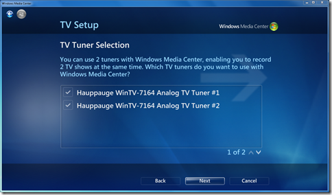 Confirm 2 analogue tuners are available Confirm 2 analogue tuners are available