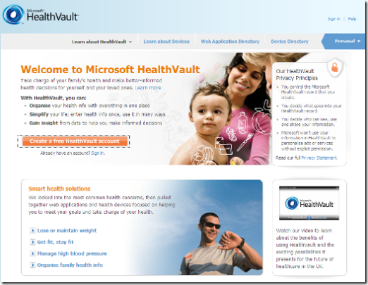 Microsoft-HealthVault-Free-Cloud-PHR