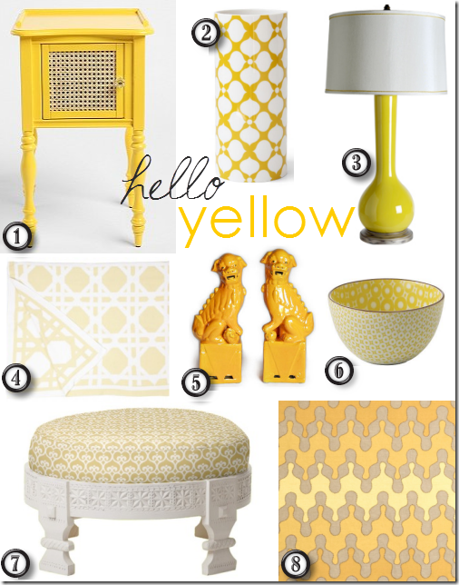 stylish yellow home decor accessories