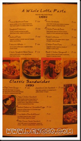 Tarragon Menu Tarragon Menu