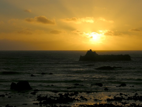 sunset at Cape Mendocino, wildest place I have been to on the California coast