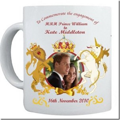Prince William and Kate Middleton ENGAGEMENT Commemorative Coffee Mug Cup