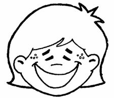 CARAS DE NIÑOS Y NIÑAS PARA COLOREAR