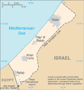 Gaza Strip Map of Gaza