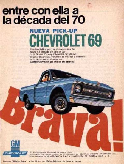 Publicidad Chevrolet 1969