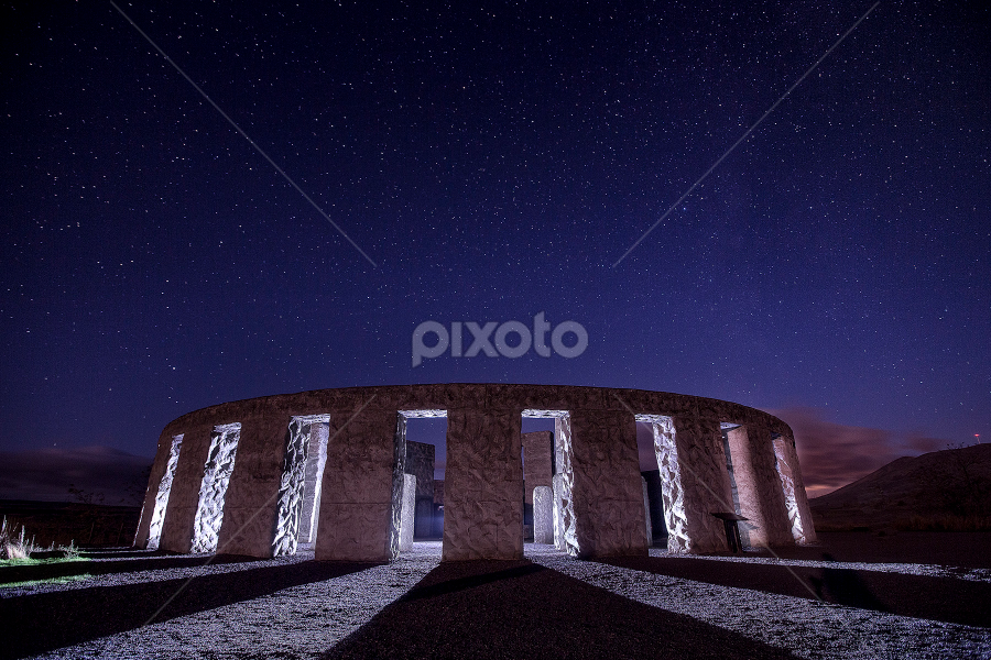 The Henge under the stars by Nick Page - Buildings & Architecture Statues & Monuments