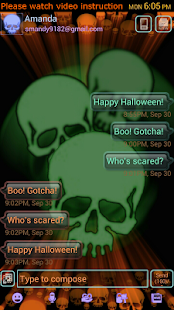 Glowing Neon Skulls Theme Screenshots 2