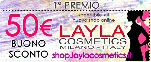 Giveaway-Layla-Cosmetics-buono-sconto-shop-online-50-euro