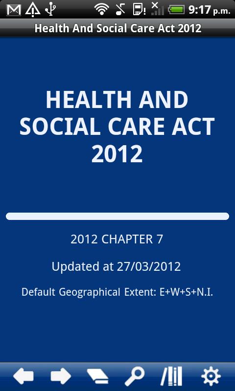 Android application Health and Social Care Act screenshort