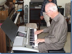 Peter Brophy giving the PSR-710 a whirl