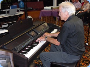 Personality, John Stent, played our Clavinova and then his Yamaha PSR900 keyoboard including some great vocals.