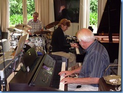 Ian Jackson, Carole Littlejohn and Rob Powell jamming