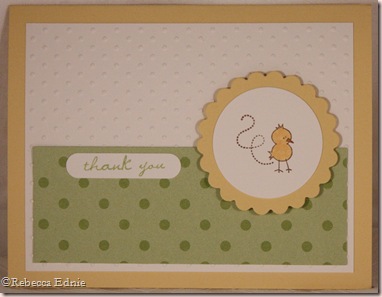 baby pail thank you card