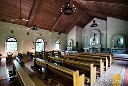 The Rustic Interior of Corregidor's Chapel