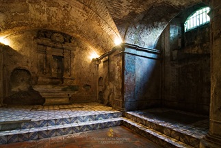 An Altar Underground at Nagcarlan Underground Cemetery
